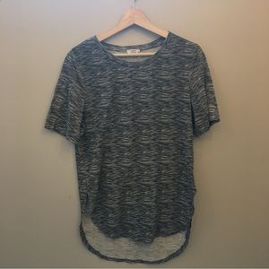 Grey and white T-shirt